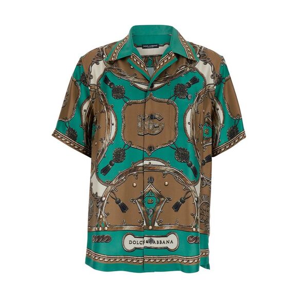Dolce & Gabbana Men Seta Stampata Foulard